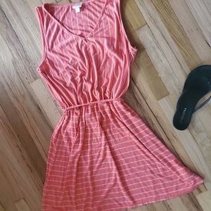 Merona pink and white stripped summer dress